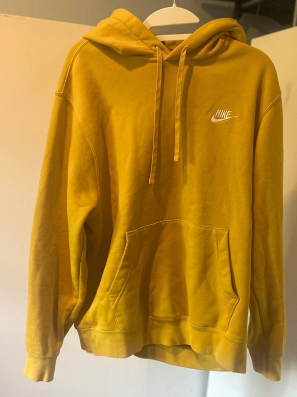 Nike Men’s Mustard Yellow Pullover Hoodie